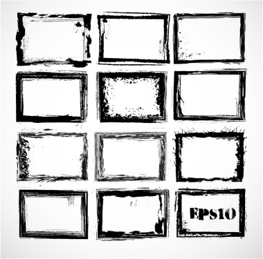 grunge çerçeve kümesi