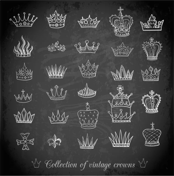 Crowns-black — Stock Vector