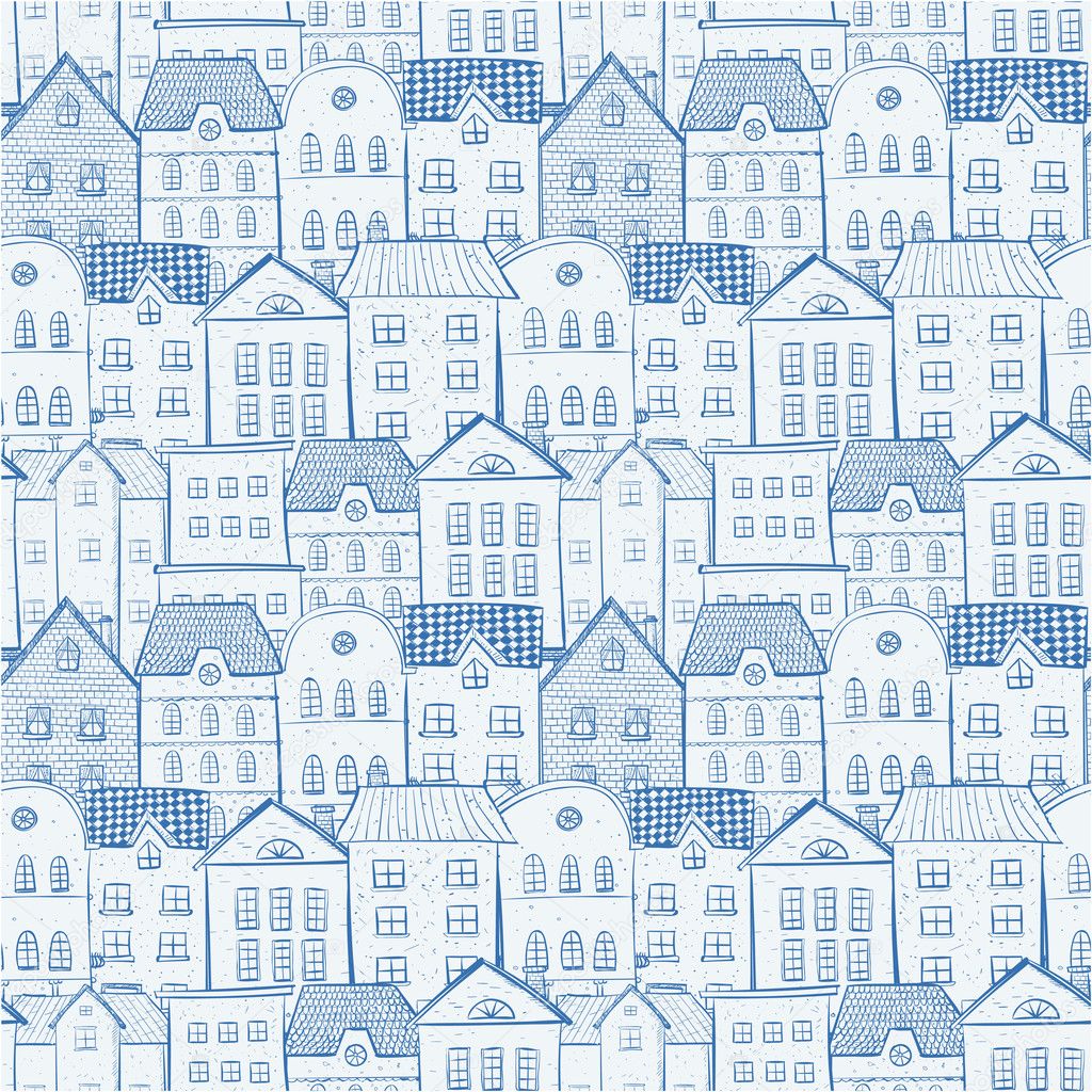 Background with city and houses