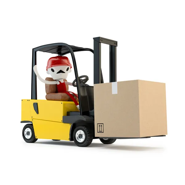 kargo ile Forklift sürücüsü