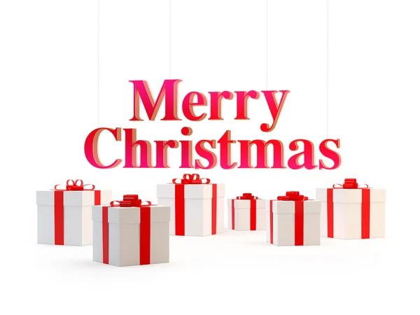 Noel hediyeleri ve merry christmas kelime