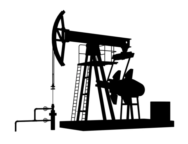 Нефтяной насос на белом фоне — стоковое фото
