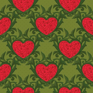 kalpleri ile Dikişsiz dekoratif desen