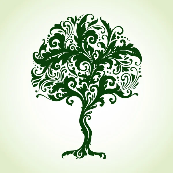 Árbol ornamental — Vector de stock