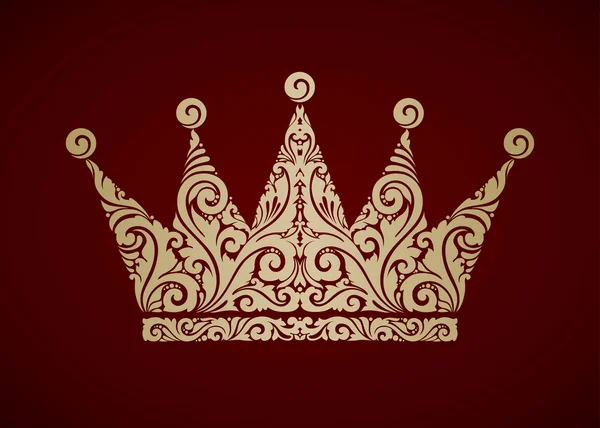 Decorated ortane crown — Stock Vector