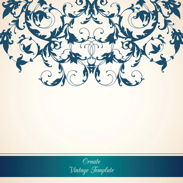 Plantilla ornamental vintage — Vector de stock