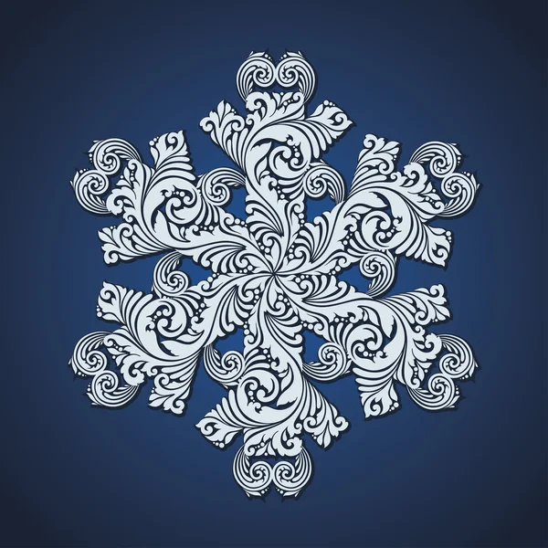 Copo de nieve decorativo ornamental — Vector de stock