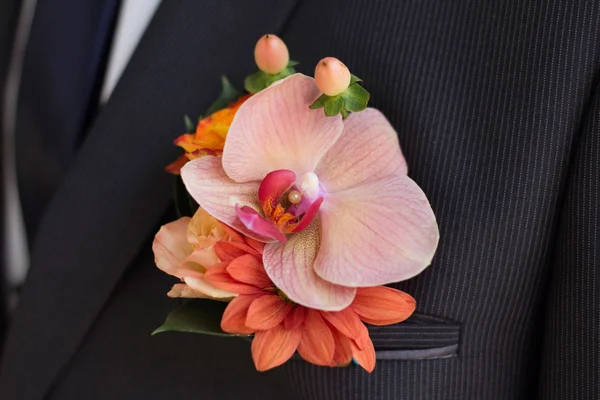 Bräutigam boutonniere — Stockfoto