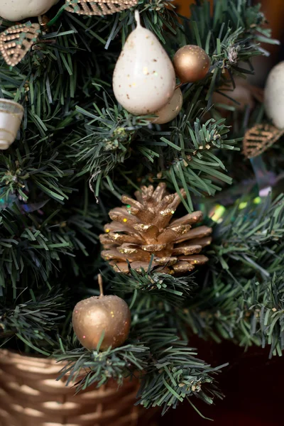 New Year's toys on a fir-tree — Stock Photo, Image