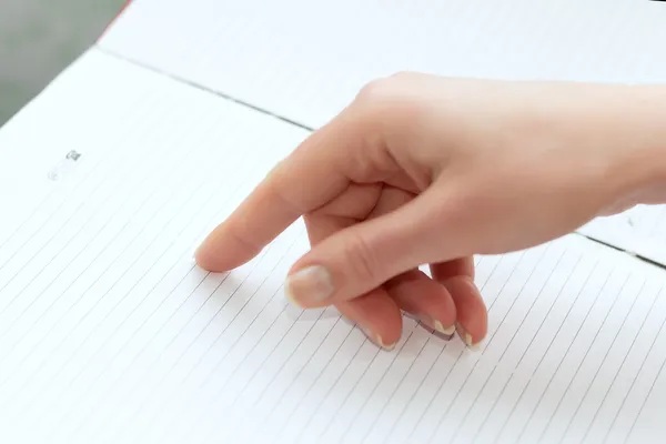 Pointing at a Document — Stock Photo, Image