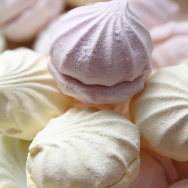 Air Marshmallow Podle Klasického Receptu Cukrárně Leží Prodej Zákazníkům Čtverec — Stock fotografie