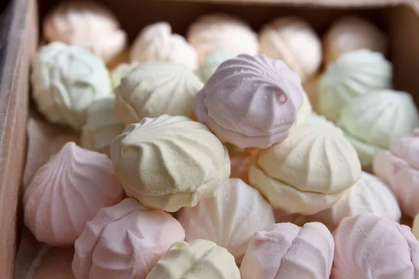 Marshmallow Aria Fresca Multicolore Trova Imballaggi Cartone Preparati Vendita Nei — Foto Stock