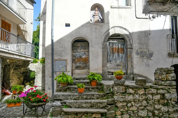 Narrow Street Carpinone Medieval Town Isernia Province Italy — Stock Photo, Image