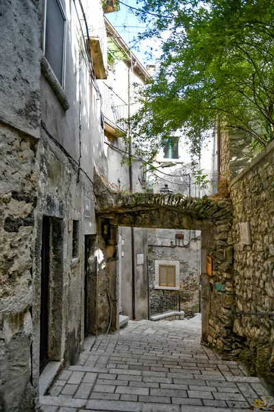 Cusano Mutri Szűk Utcája Egy Középkori Város Benevento Tartományban Olaszországban — Stock Fotó