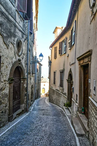 Eine Enge Straße Ripi Einer Mittelalterlichen Stadt Der Region Latium — Stockfoto