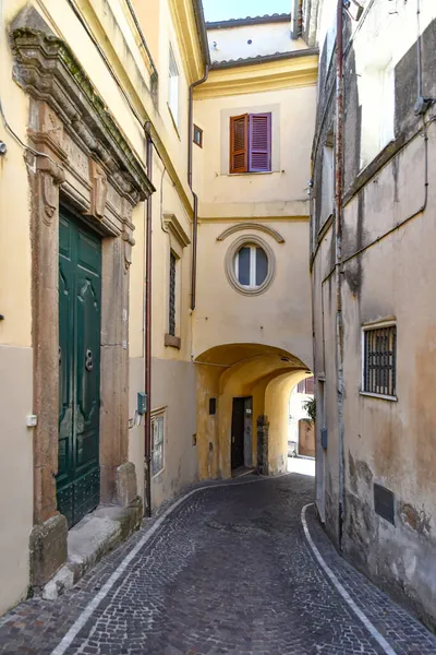 Une Rue Étroite Ripi Une Ville Médiévale Région Latium Italie — Photo