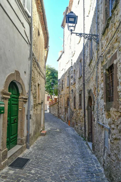 Uma Rua Estreita Ripi Uma Cidade Medieval Região Lácio Itália — Fotografia de Stock