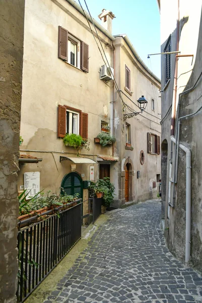 Wąska Uliczka Ripi Średniowieczne Miasteczko Regionu Lacjum Włochy — Zdjęcie stockowe