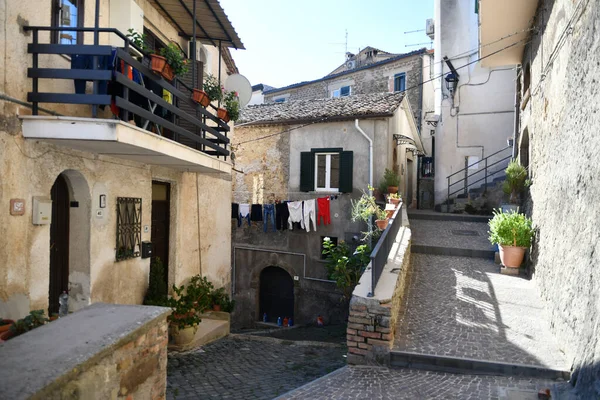 Uma Rua Estreita Ripi Uma Cidade Medieval Região Lácio Itália — Fotografia de Stock