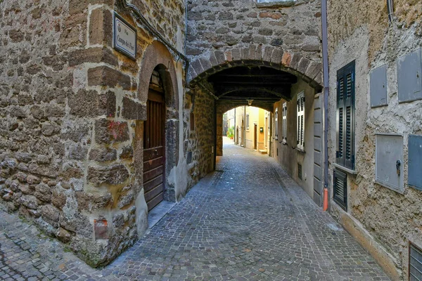 Une Ruelle Arnara Une Ville Médiévale Région Latium Italie — Photo