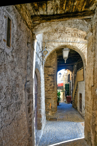 An alley of Arnara, a medieval town of Lazio region, Italy.