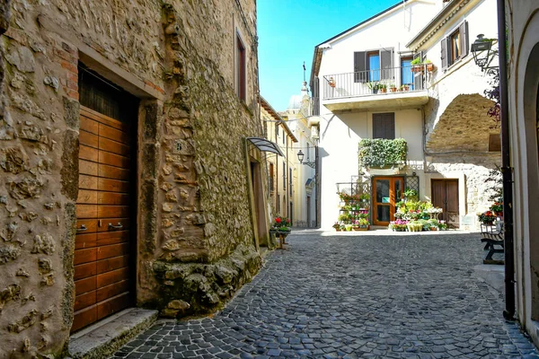 Une Rue Étroite Villa Santo Stefano Une Ville Médiévale Région — Photo