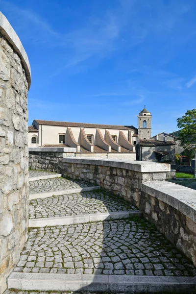 Uma Rua Estreita Castro Dei Volsci Cidade Medieval Região Lácio — Fotografia de Stock