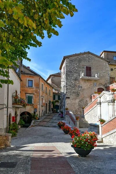 Een Smalle Straat Van Castro Dei Volsci Middeleeuwse Stad Lazio — Stockfoto