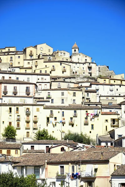 Panoramatický Výhled Calvello Staré Město Regionu Basilicata Itálii — Stock fotografie