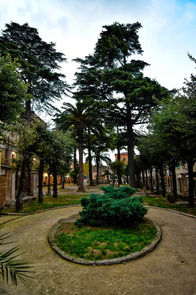 Kebun Publik Sant Agata Goti Kota Abad Pertengahan Provinsi Benevento — Stok Foto