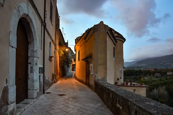 Uma Rua Estreita Sant Agata Goti Uma Cidade Medieval Província — Fotografia de Stock