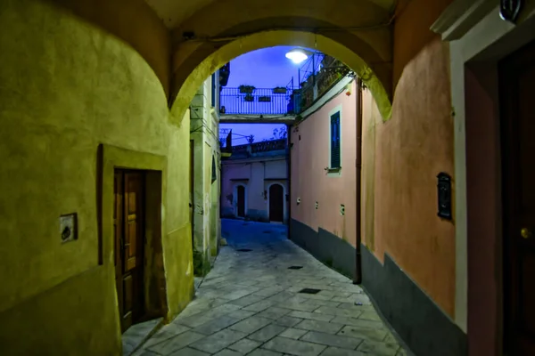 Narrow Street Sant Agata Goti Medieval Town Benevento Province Italy — Stock Photo, Image