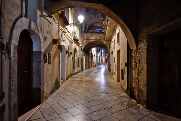 Une Rue Étroite Sant Agata Goti Une Ville Médiévale Province — Photo