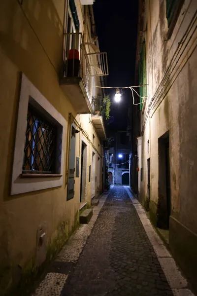 Uma Rua Estreita Sant Agata Goti Uma Cidade Medieval Província — Fotografia de Stock