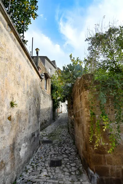 Une Rue Étroite Caiazzo Petit Village Dans Les Montagnes Province — Photo