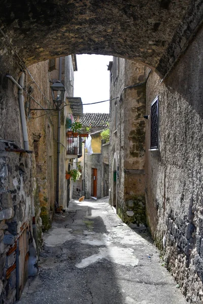 Narrow Street Caiazzo Small Village Mountains Province Caserta Italy — Stock Photo, Image