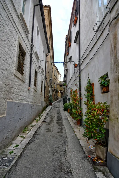 Una Stradina Caiazzo Piccolo Borgo Tra Montagne Della Provincia Caserta — Foto Stock