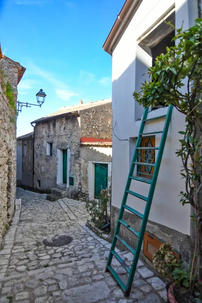 Uma Rua Estreita Trentinara Uma Pequena Aldeia Província Salerno Itália — Fotografia de Stock