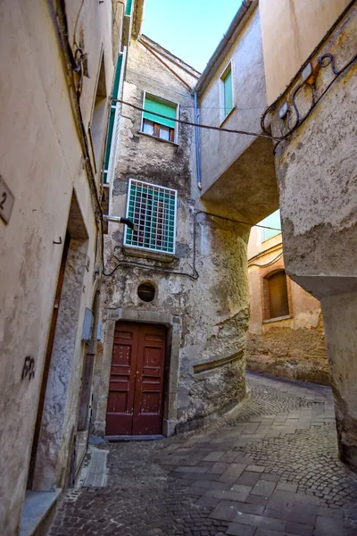 Eine Enge Straße Castelcivita Einem Kleinen Dorf Der Provinz Salerno — Stockfoto