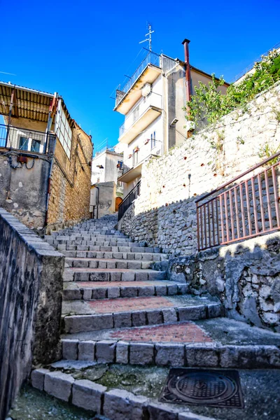 Une Rue Étroite Castelcivita Petit Village Province Salerne Italie — Photo