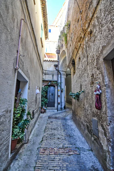 Een Smalle Straat Castelcivita Een Klein Dorpje Provincie Salerno Italië — Stockfoto