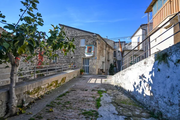 Una Calle Estrecha Castelcivita Pequeño Pueblo Provincia Salerno Italia — Foto de Stock