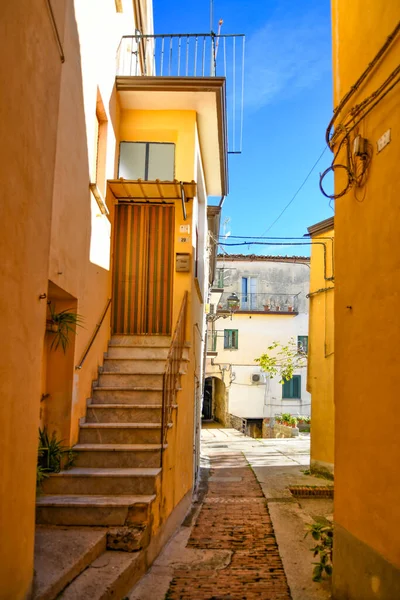 Castelcivita Dar Bir Sokak Talya Nın Salerno Eyaletine Bağlı Küçük — Stok fotoğraf