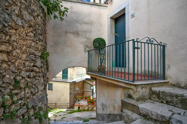 Úzká Ulice Castelcivita Malá Vesnice Provincie Salerno Itálie — Stock fotografie