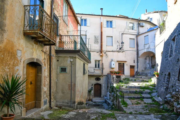 Eine Enge Straße Castelcivita Einem Kleinen Dorf Der Provinz Salerno — Stockfoto