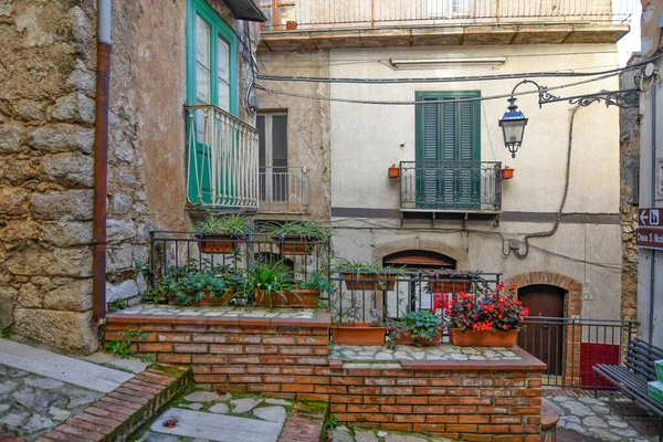 Úzká Ulice Castelcivita Malá Vesnice Provincie Salerno Itálie — Stock fotografie