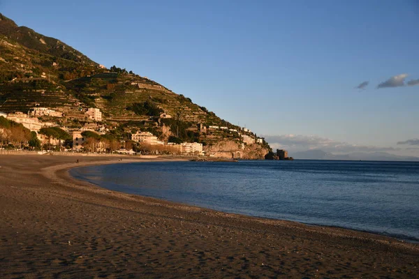 Long Beach Maiori Town Amalfi Coast Italy — Stock Fotó