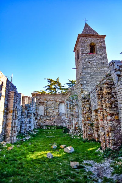 Ruins Ancient Church Pignola Medieval Village Basilicata Region Italy — Fotografia de Stock