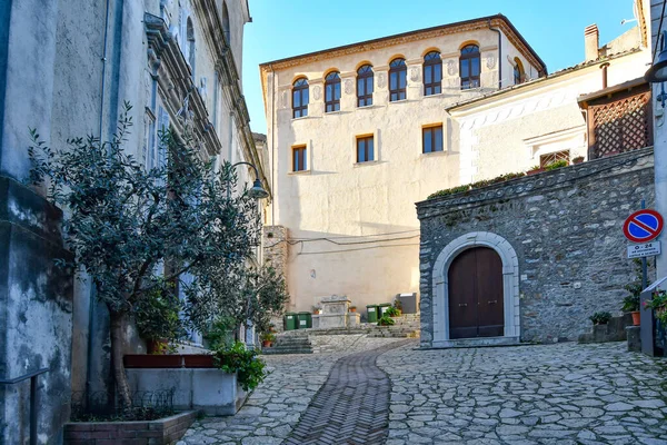 Malá Ulice Mezi Starými Domy Savoia Lucania Malé Město Provincii — Stock fotografie