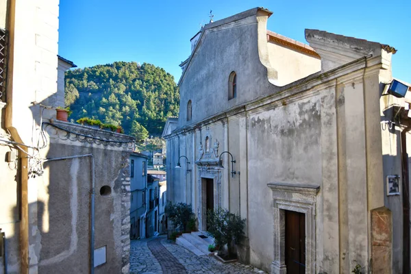 Malá Ulice Mezi Starými Domy Savoia Lucania Malé Město Provincii — Stock fotografie